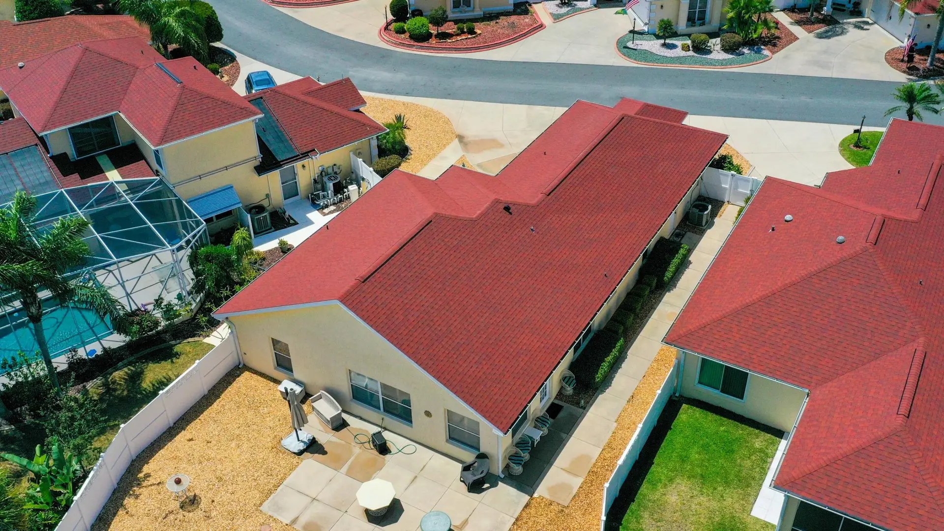 Completed residential roofing project